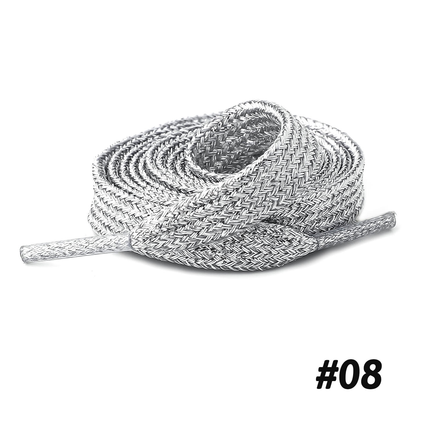 1 Pair Flat Glitter Shiny Metallic Shoe Laces, 22 Colors Colorful ...