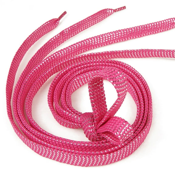 2 Pairs Flat Shoe Laces for Sneakers 2/5" Premium Colorful Gold Silver Shoelaces for Athletic Shoes - 47 inch / 120CM