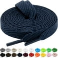 thumbnail image 1 of 2 Pairs Flat Sneaker Shoe Laces 2/5" in 20 Colors, Wide Shoelaces for Athletic, Skate Shoes, 1 of 4