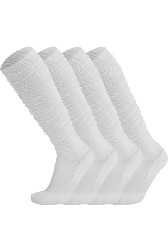 2 Pairs Football Socks Extra Long Padded Mens Youth Boys Soccer Socks Athletic Team Sports Baseball Socks