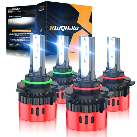 2 Pairs For GMC Sierra 2500 HD Crew Cab Pickup 2001-2006 LED Headlight High Low Bulbs 4PCS