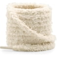 thumbnail image 1 of 2 Pairs Fuzzy Round Shoe Laces Soft White Plush Thick Shoelaces Replacement Fluffy Shoe Strings 0.39 Inch Wide Elastic Shoestrings Laces for Sneakers Casual Shoes Boot Women Men -  47 inch / 120CM, 1 of 8
