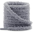 thumbnail image 1 of 2 Pairs Fuzzy Round Shoe Laces Soft White Plush Thick Shoelaces Replacement Fluffy Shoe Strings 0.39 Inch Wide Elastic Shoestrings Laces for Sneakers Casual Shoes Boot Women Men -  47 inch / 120CM, 1 of 8