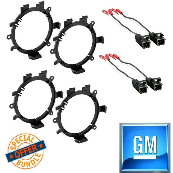 2 Pairs GMSB345 GM Speaker Adapter For 6.5" Speakers Metr 72-4568 Wiring Harness