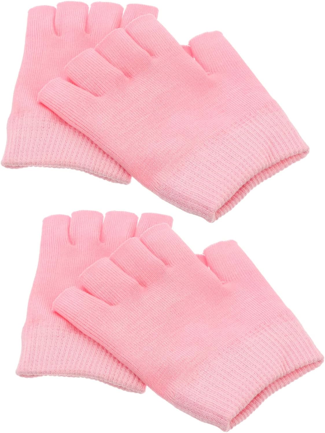 2 Pairs Gel Gloves Half Finger Glove Cracked Hand Gloves Cracked Skin