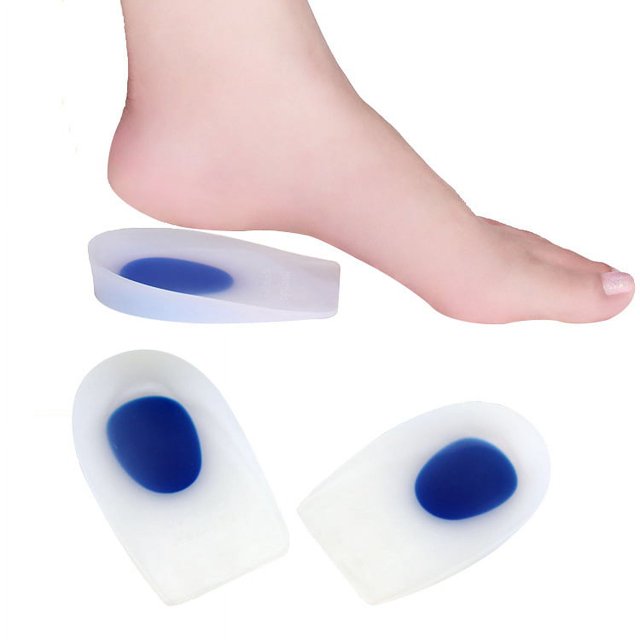 2 Pairs Gel Heel Cups Plantar Fasciitis Inserts Silicone Heel Cup