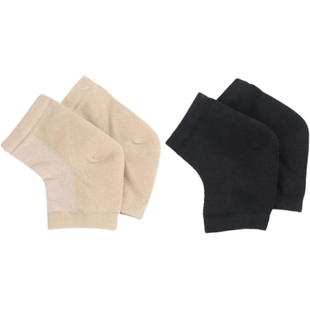 2 Pairs Gel Heel Socks Mens Footie Socks Moisturizing Socks Ladies Socks Vented Heel Socks Aloe Socks for Women Tendon Heel Protector Cracked Heel Protective Socks Gel Socks Spa