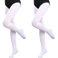 thumbnail image 1 of 2 Pairs Girls Ballet Dance Footed Tight Ultra Soft School Students Tights (Toddler/Little Kid/Big Kid), 1 of 6