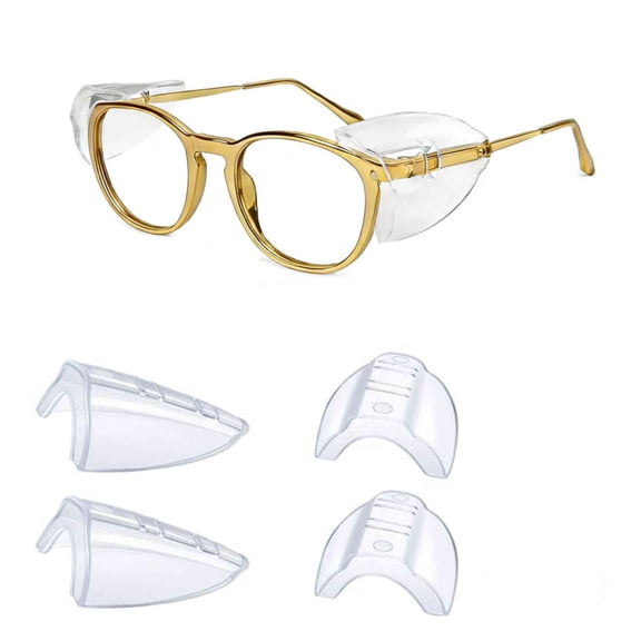 2 Pairs Glasses Side Shields for Eyeglasses, Clear Side Shields for Prescription Glasses