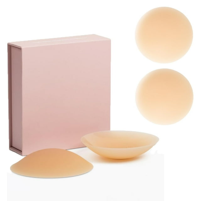 2 Pairs Go Braless! Seamless Cake Cover Ultra Thin Invisible Bra