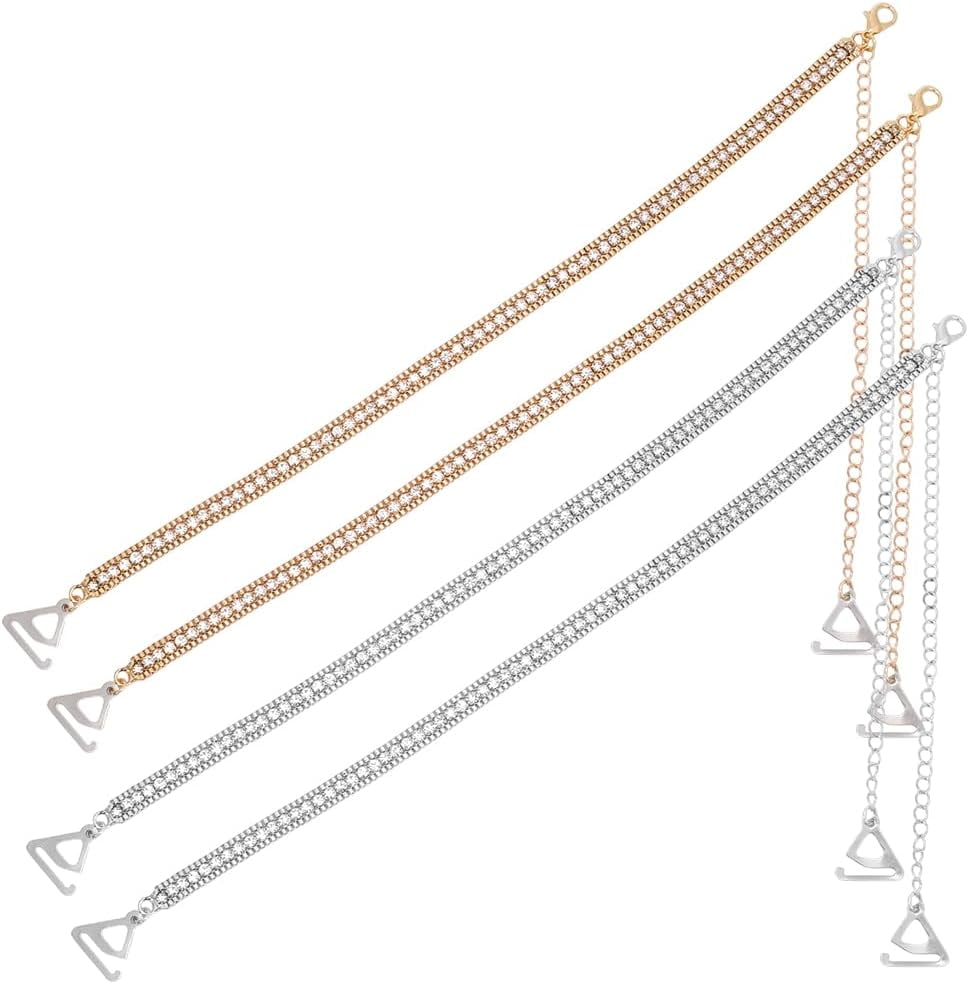 2 Pairs Gold Silver Rhinestone Shoulder Straps Adjustable Replacement Decorative Bra Chain Summer Underwear Lingerie Strap Jewelry for Women Wedding Dress Party Bridal Tops Accessory diy - Walmart.com 2 Pairs Gold Silver Rhinestone Shoulder Straps Adjustable Replacement Decorative Bra Chain Summer Underwear Lingerie Strap Jewelry for Women Wedding Dress Party Bridal Tops Accessory diy - Walmart.com