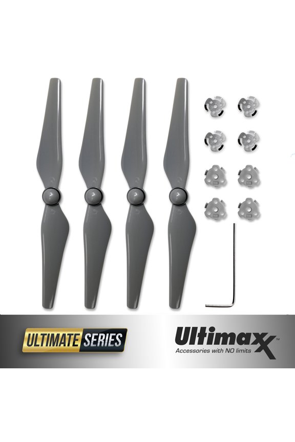 2 Pairs Quick Release Propellers Blades For DJI Phantom 4 Pro And Phantom 4 Advanced (Grey) - Installation Kit Included, Includes 2 Clockwise Propellers & 2 Counterclockwise Propellers