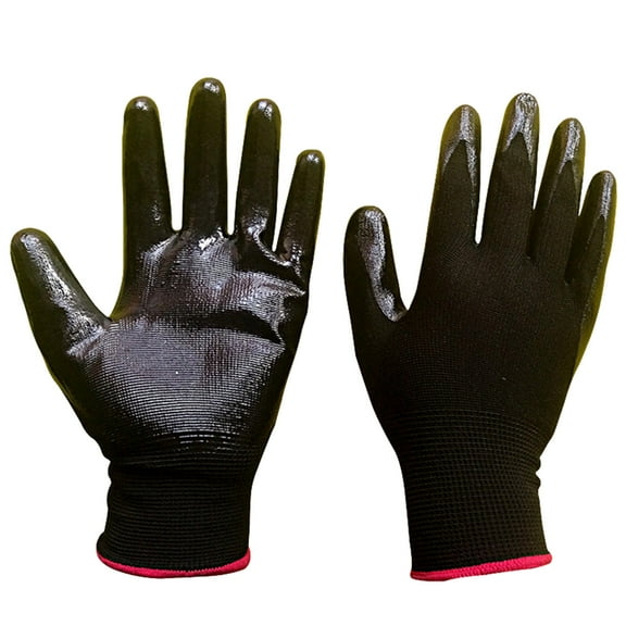 2 Pairs Grip Work Gloves, All-Purpose, Gloves for Men, Superior in Wet, Dry, Oily Conditions, Polymer Palm, Large Size,Protective Nitrile Rubber,Labor Gloves