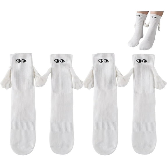 2 Pairs Hand Holding Socks Hand Socks Hand in Hand Unisex Gift for Lover Women Men Girlfriend Wife