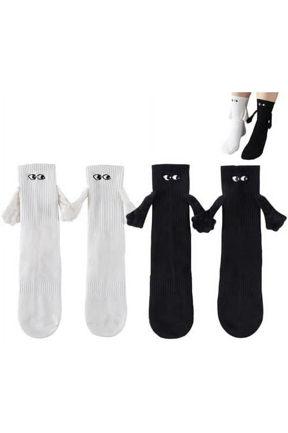 2 Pairs Hand Holding Socks Hand Socks Hand in Hand Unisex Gift for Lover Women Men Girlfriend Wife
