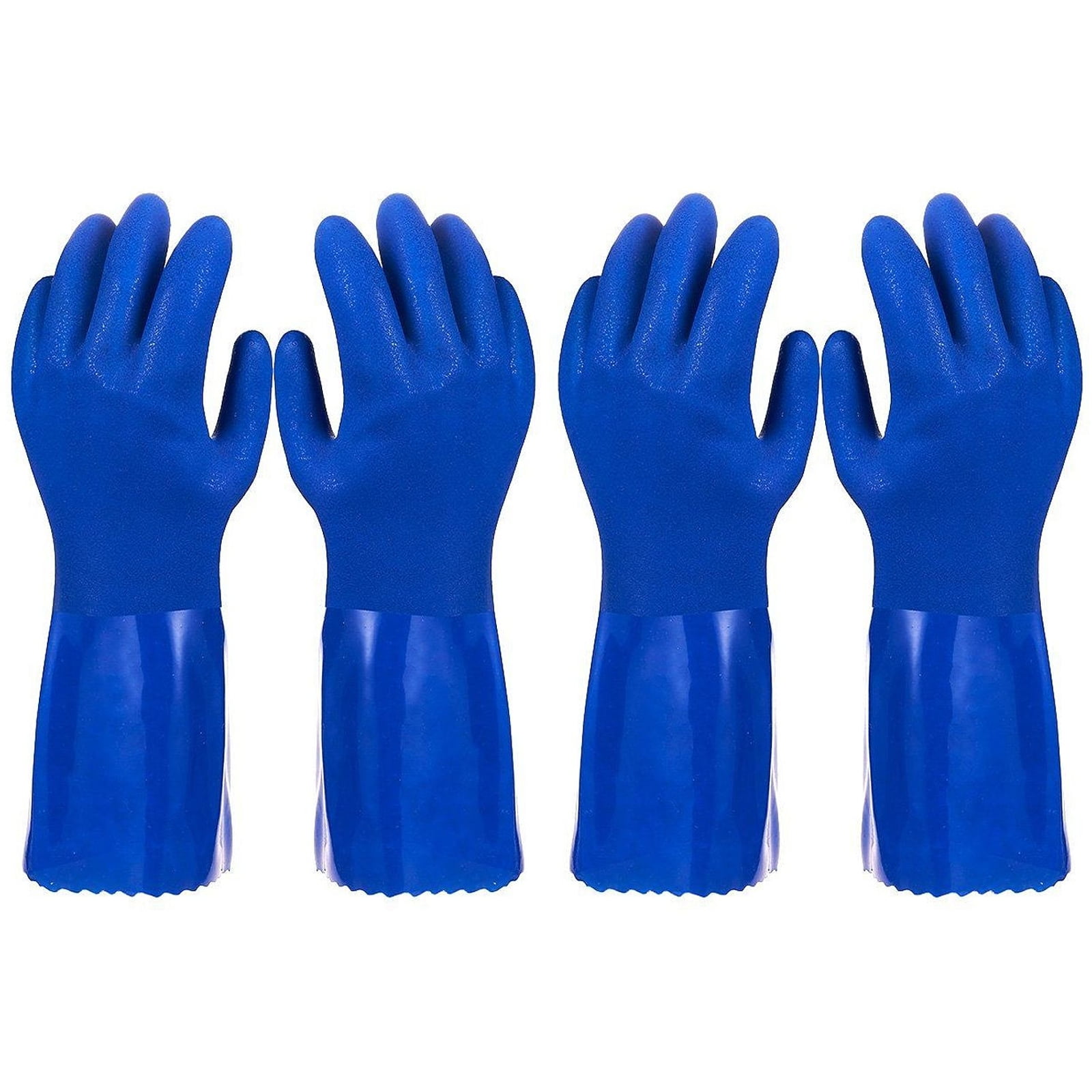 2 Pairs Heavy Duty Rubber Cleaning Gloves for Kitchen, Household