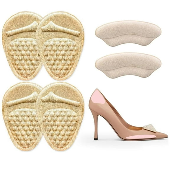 2 Pairs Heel Cushion Pads for Shoes Too Big, Shoe Grips Liners Heel Protectors for Loose Shoes, Heel Pain, Blisters and Rubbing, Anti Slip Shoe Filler Make Shoes Fit Tighter D58