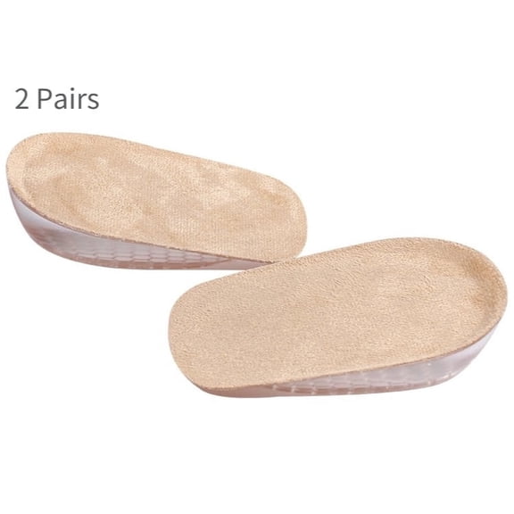 2 Pairs Height Increase Insoles, Heel Cushion Inserts, Heel Lift Inserts for Leg Length Discrepancies