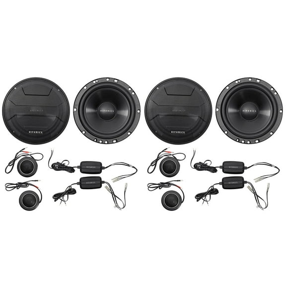 2-Pairs Hifonics ZS65C 6.5" 400 Watt Component Car Audio Speakers
