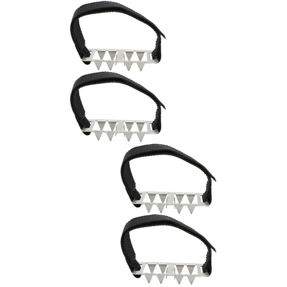 2 Pairs Hiking Spikes for Shoes Stainless Steel Crampons Winter Ice Traction Cleats Travel