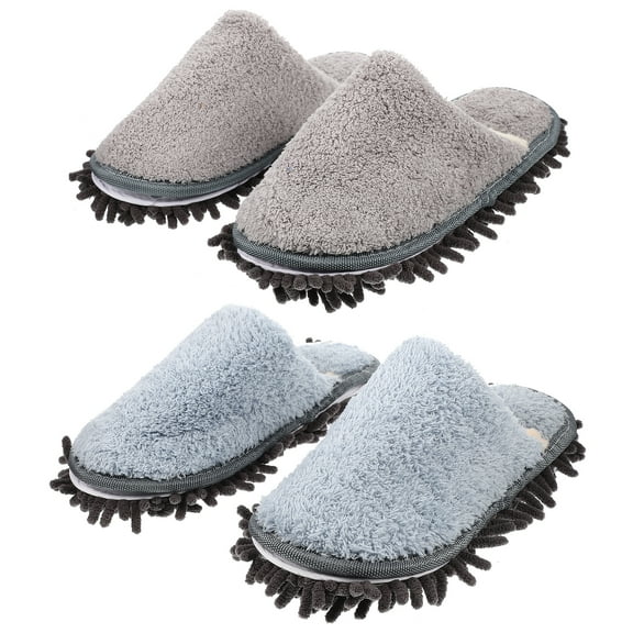 2 Pairs Household Mop Slippers Reusable Accessories Dusting Women's