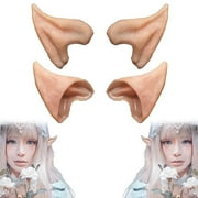 2 Pairs IC ICLOVER Elf Ears Halloween Cosplay Fairy Pixie Elf Ears Soft Pointed Ears Tips Anime Party Dress Up Costume Masquerade Accessories Elven Vampire Fairy Ears 2 Pairs