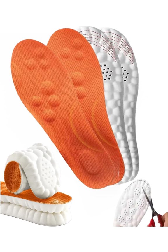 2 Pairs Insoles for Men Women, Multi-Functional 4D Memory Foam Shoe Pads. Breathable Arch Support Inserts for Work Boots, Sports, and Long Walking