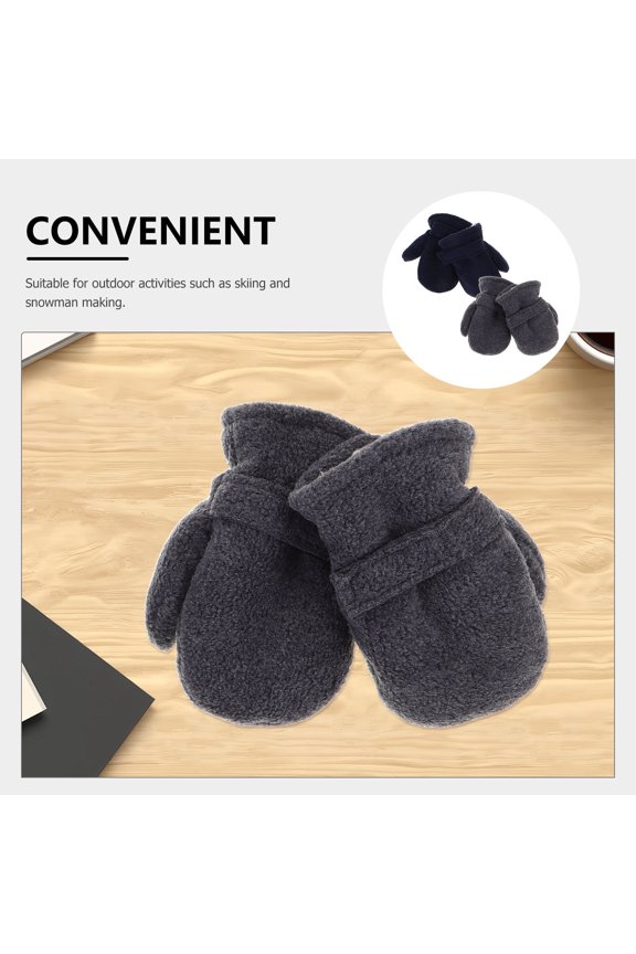 2 Pairs Insulated Winter Gloves for Kids Toddler Mittens Thick Fleece Warm Gloves for Preschool Boys and Girls Bulk Snow Hand Warmers