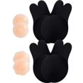 thumbnail image 1 of 2 Pairs Invisible Sticky Bras for Women - Push Up, Backless, Strapless (Black), 1 of 7