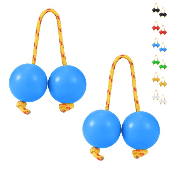 2 Pairs Kashaka Shaker Aslatua Rhythmic Ball, African Hand Percussion Rattle for Kids Adults