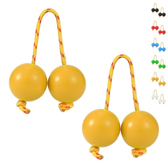 2 Pairs Kashaka Shaker Aslatua Rhythmic Ball, African Hand Percussion Rattle for Kids Adults