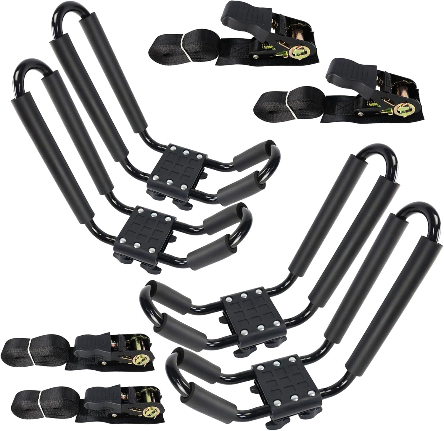 2 Pairs Kayak Rack J-Bar Car Roof Rack for Canoe Carrier SUP Paddle ...