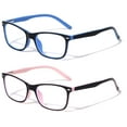 thumbnail image 1 of 2 Pairs Kids Blue Light Blocking Glasses, Anti Eyestrain & UV Protection, Computer Gaming TV Phone Glasses for Boys Girls - Clear Lens Eye Glasses (Age 4-11) Rectangle, 1 of 2