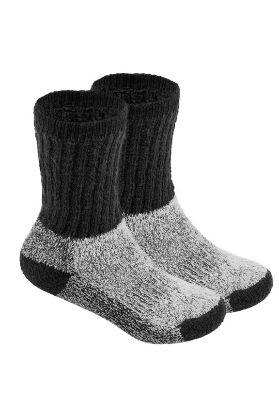 2 Pairs Kids Thermal Socks for Cold Weather Skiing Snow etc Insulated Heat-Trapping Warm Winter Socks Girls Boys Heated Boot Crew Socks Moisture Wicking