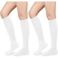 thumbnail image 1 of 2 Pairs Knee High Socks for Women Knee Socks Long Socks Striped Tube Socks High Socks Womens Athletic Socks Tall Socks Women, 1 of 11