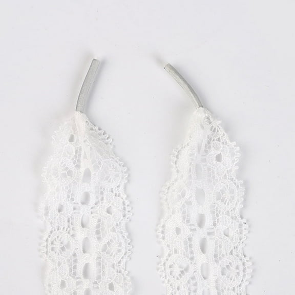 2 Pairs Lace Shoelaces for Sneakers: 3CM Wide Lacy Shoe Laces for Women