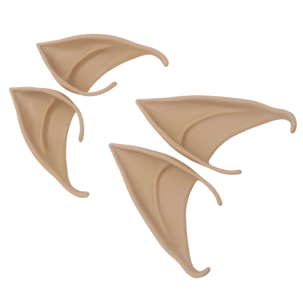 2 Pairs Latex Elf Ears Halloween Elf Ears Charm Increasing Props