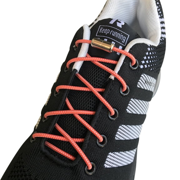 2 Pairs Lazy No Tie Elastic Tieless Lock Shoe Laces Strings for Kids Adults Running Jogging Athletic Sports