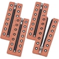 thumbnail image 1 of 2 Pairs Leather Lace-in Boot Zipper Inserts, 6.1 x 2 Inch Eyelets Zipper Boot Laces 7 Holes No Tie Shoe Laces for Adults Men Women Tieless Shoe Sneakers Laces Repair DIY, Sienna, 1 of 9