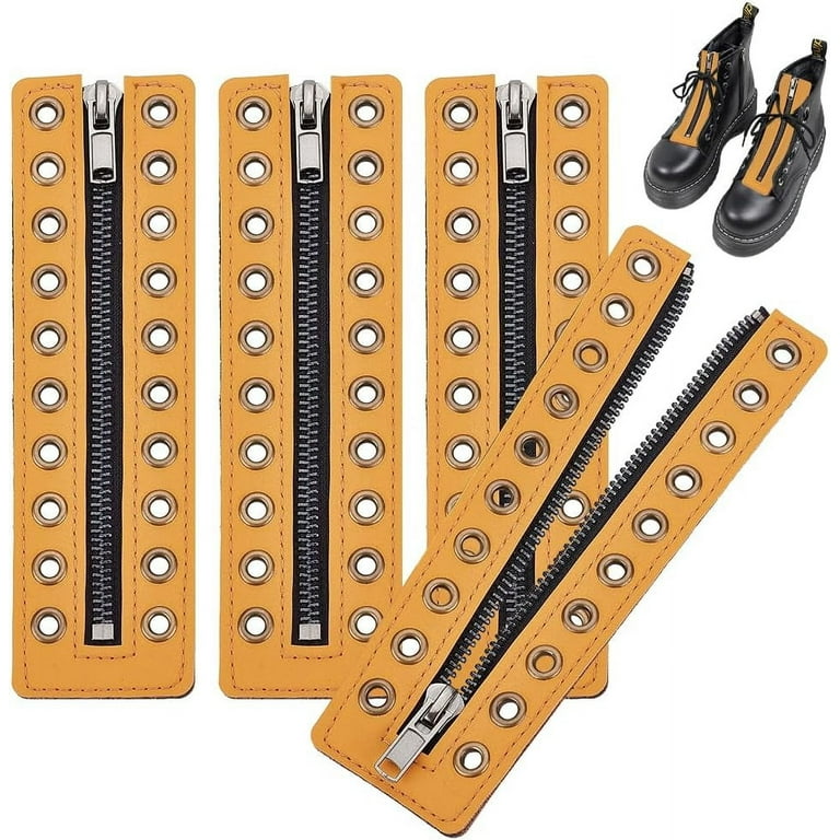 Pairs Leather Lace-in Boot Zipper Inserts x Inch Eyelets
