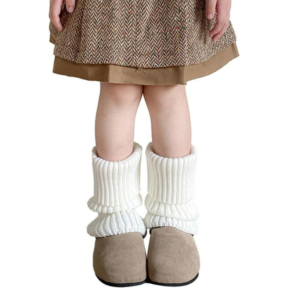 2 Pairs Leg Warmers for Kids Girls Toddler Winter Middle Tube Socks for Dance Yoga Sports Cosplay Party