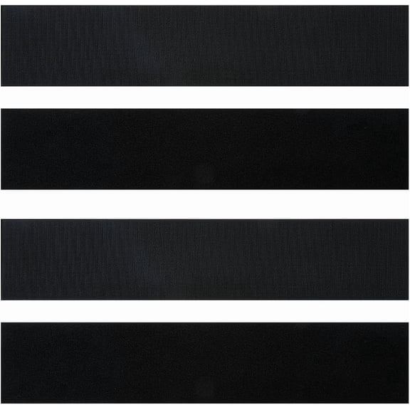 2 Pairs License Plate Frame Adhesive License Plate Sticker Holder 19.7 x 3.9 Inch Rectangle Black Nylon Polyester Weatherproof Frameless Tape Holders
