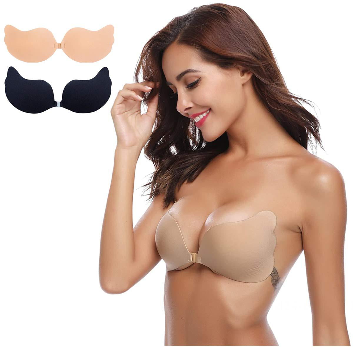 2 Pairs Lift Up Bra with Tape Invisible Strapless Backless