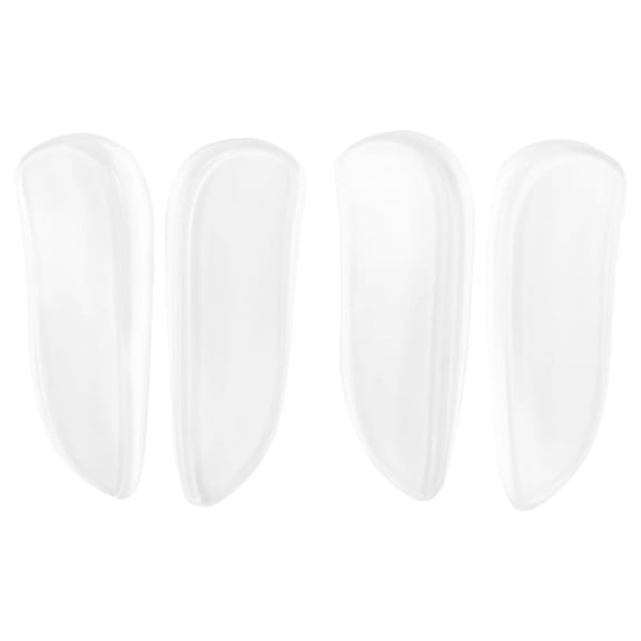 2 Pairs Medial & Lateral Heel Wedge Silicone Insoles - Corrective Adhesive Shoe Inserts for Foot Alignment, Supination & Pronation, Bow Legs, Knock Knee Pain - Universal Fit for Men and Women