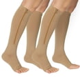 thumbnail image 1 of 2 Pairs Medical Sport Compression Socks - 15-20mmhg Graduated Knee-High Support for Men & Women, Ideal for Soccer, Running, and Nurses, 1 of 6