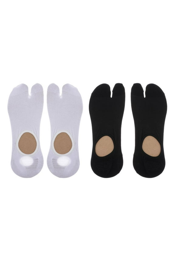 2 Pairs Men Stretchy Flops Toe Socks Japanese Geta Tabi Socks