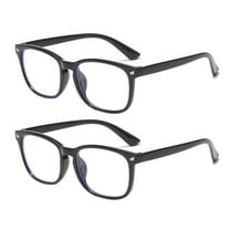2 Pairs Men Women Unisex Round Frame Blue Light Blocking Reading Glasses Readers  0.75