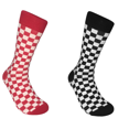 thumbnail image 1 of 2 Pairs Men's Checkered Crew Socks, 1 of 1