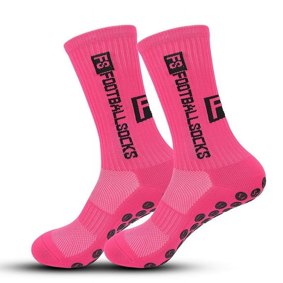 2 Pairs Men's Grip Socks Soccer, Non Skid Ball Socks Anti Slip Non Slip Grip Pads for Football Basketball Sports Grip Socks for men 9-12, Thickened Bottom - Enhanced Foot Support and Sweat Discharge