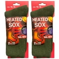 thumbnail image 1 of 2 Pairs, Men's Heated Sox Socks Thick Thermal Socks Keeps Feet Warmer Longer 2.3 TOG heat rating. Size: 10-15., 1 of 4